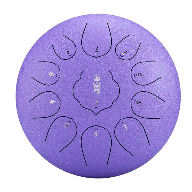 Huashu 11 tone notes 10 inch F Key steel tongue Lotus tank drum