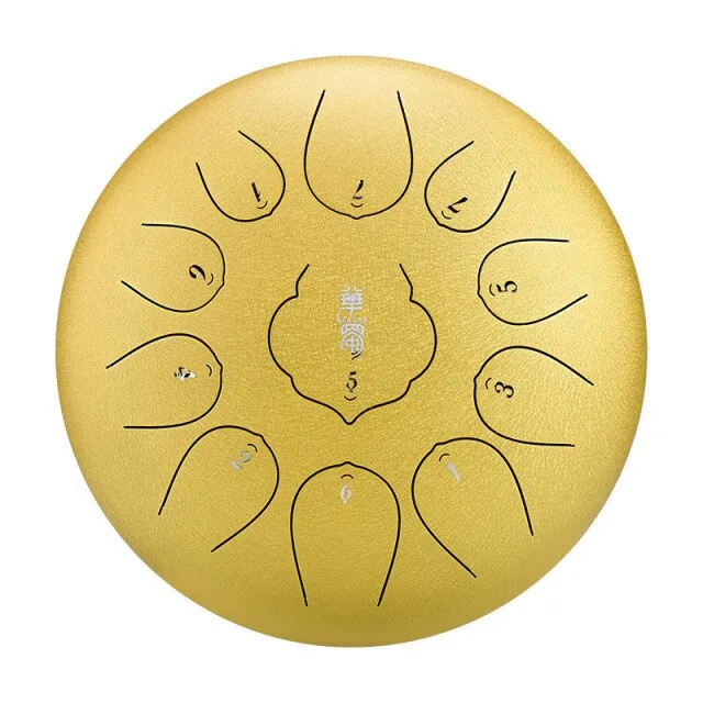 Huashu 11 tone notes 10 inch F Key steel tongue Lotus tank drum
