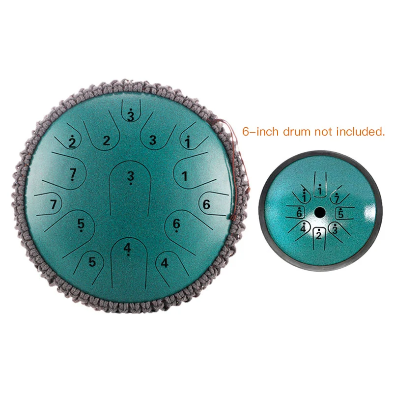 Hluru Steel Tongue Drum 14 inch 15 note D Tone April Yang Tank Drum