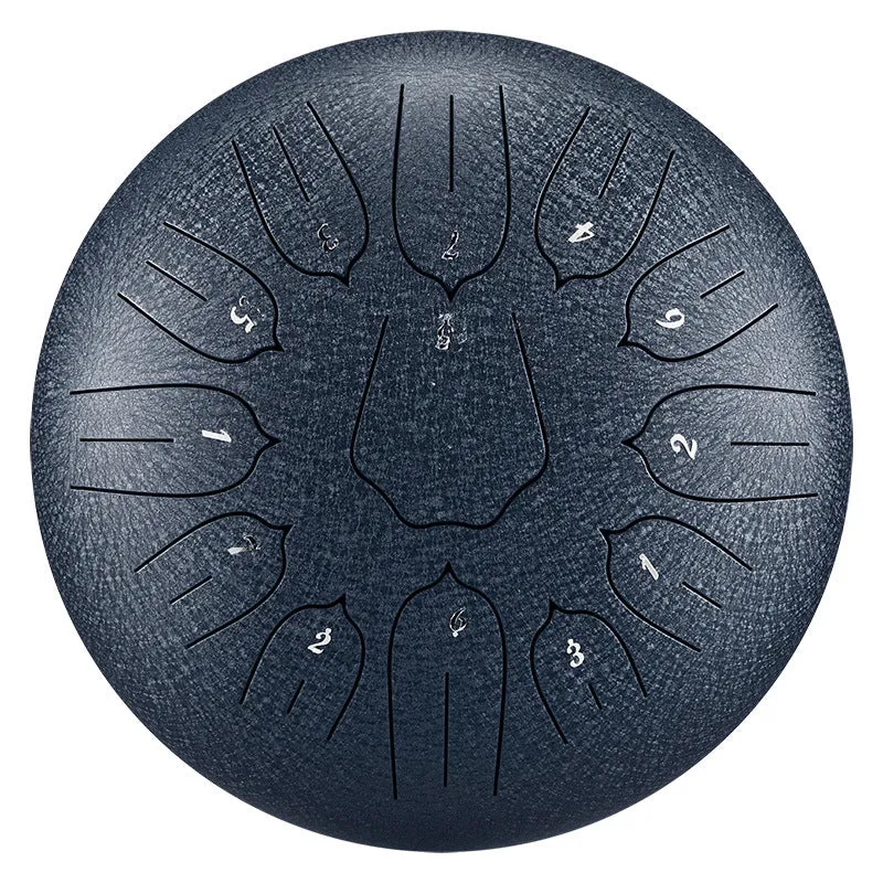 Hluru Lotus Steel Tongue Drum - 13 Notes 12 Inch Meditation, Sound Healing & Yoga