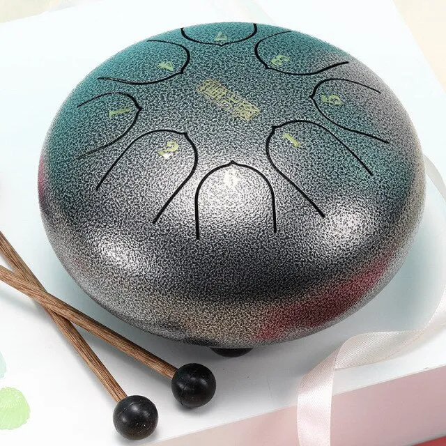 Hluru 8 notes 6 inch Lotus Steel tongue drum