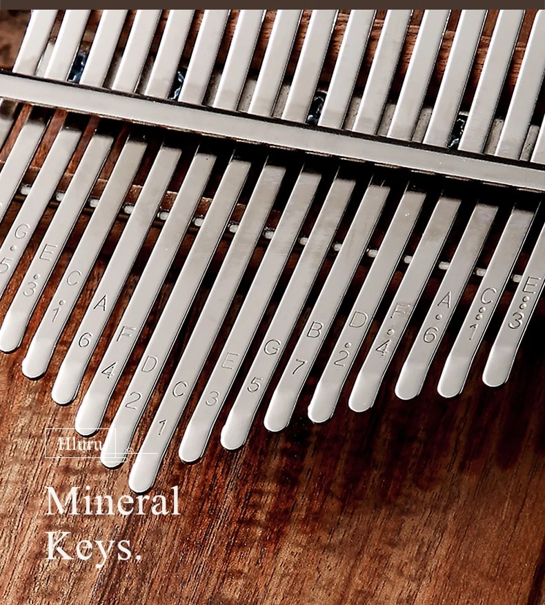 Hluru Hollow Kalimba Bottom Hole 17/21 Key Thumb Piano Maple/Acacia/Walnut/Rosewood