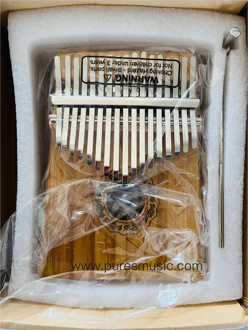 Hluru 17-Key Bamboo Hollow Kalimba Finger Thumb Piano
