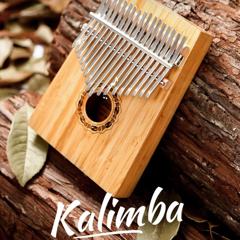 Hluru 17-Key Bamboo Hollow Kalimba Finger Thumb Piano