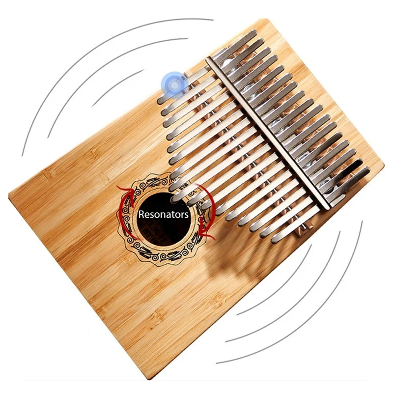 Hluru 17-Key Bamboo Hollow Kalimba Finger Thumb Piano