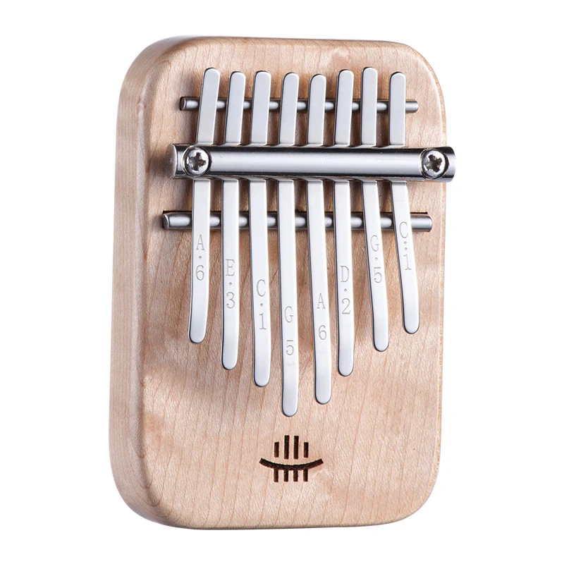 Hluru 8 Keys Mini Solid Board Finger Thumb Piano Kalimba For Beginner