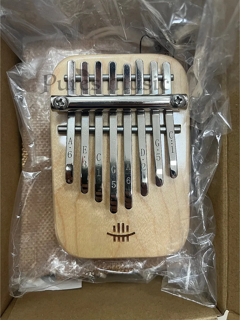 Hluru 8 Keys Mini Solid Board Finger Thumb Piano Kalimba For Beginner