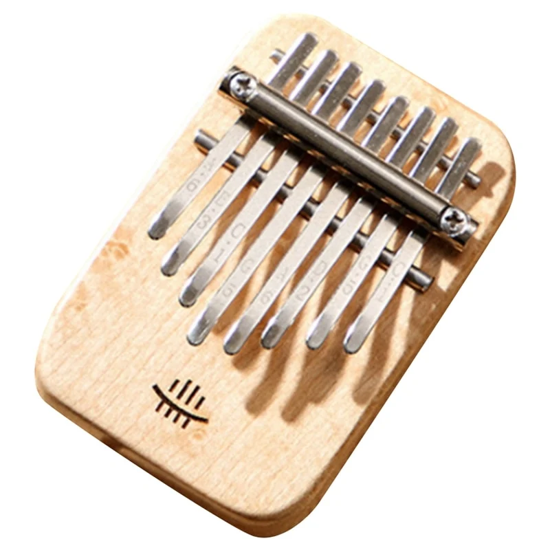 Hluru 8 Keys Mini Solid Board Finger Thumb Piano Kalimba For Beginner
