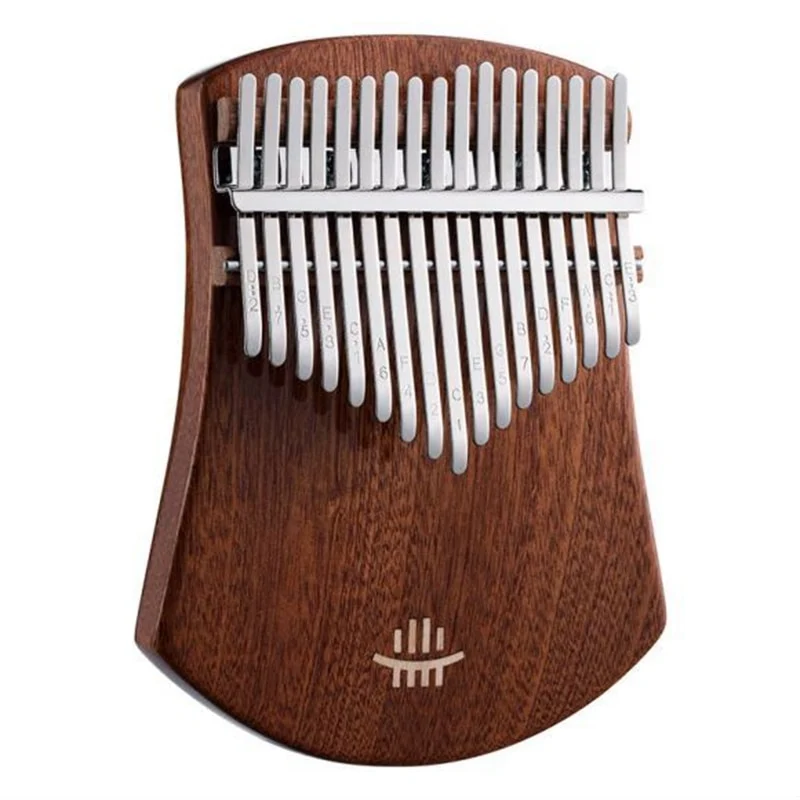 Hluru Scalloped 17 Keys Solid Flat Board Kalimba Sector/S Shape Thumb Piano