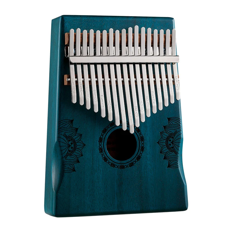 Hluru Huashu 17 Key Hollow Kalimba Lotus Mahogany Wood Thumb Piano