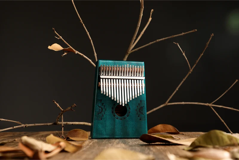 Hluru Huashu 17 Key Hollow Kalimba Lotus Mahogany Wood Thumb Piano