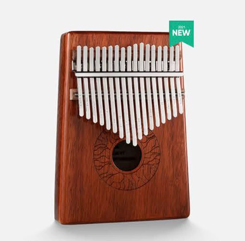 Hluru Huashu 17 Key Hollow Kalimba Lotus Mahogany Wood Thumb Piano
