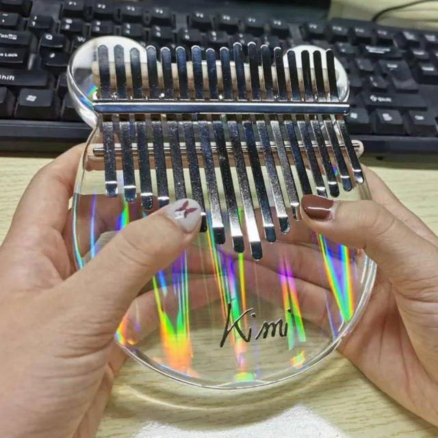 Kimi 17 Key Kalimba Colorful Acrylic Thumb Piano