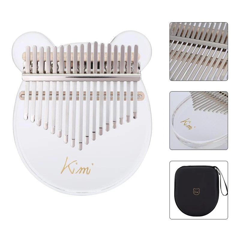 Kimi 17 Key Kalimba Colorful Acrylic Thumb Piano