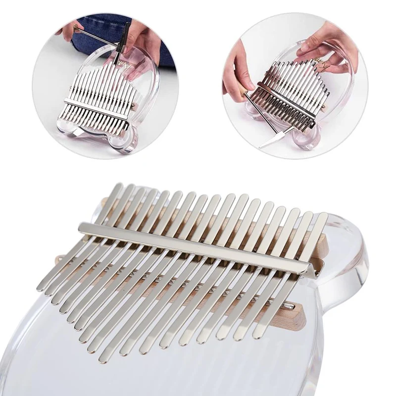 Kimi 17 Key Kalimba Colorful Acrylic Thumb Piano
