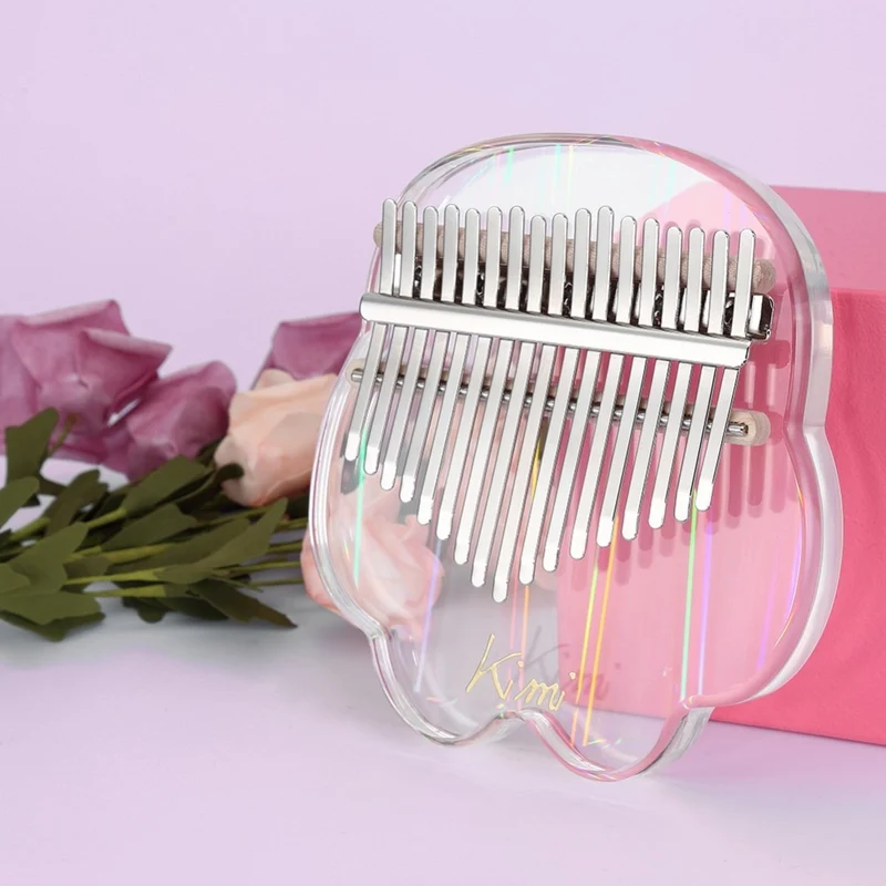 Kimi 17 Key Kalimba Colorful Acrylic Thumb Piano