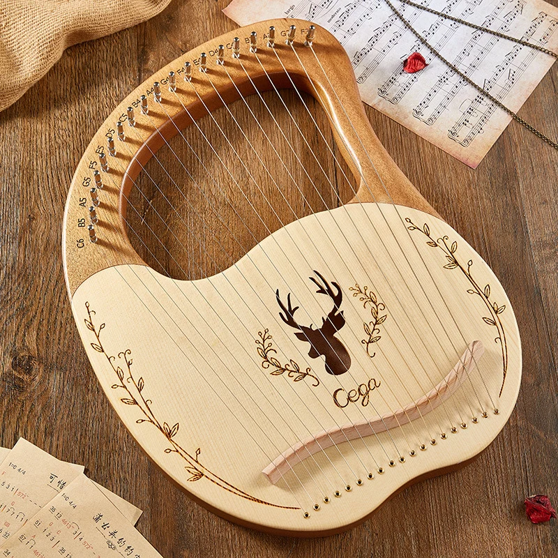 Cega 19-String 16-String Deer Lyre Harp Resonance Box Instrument