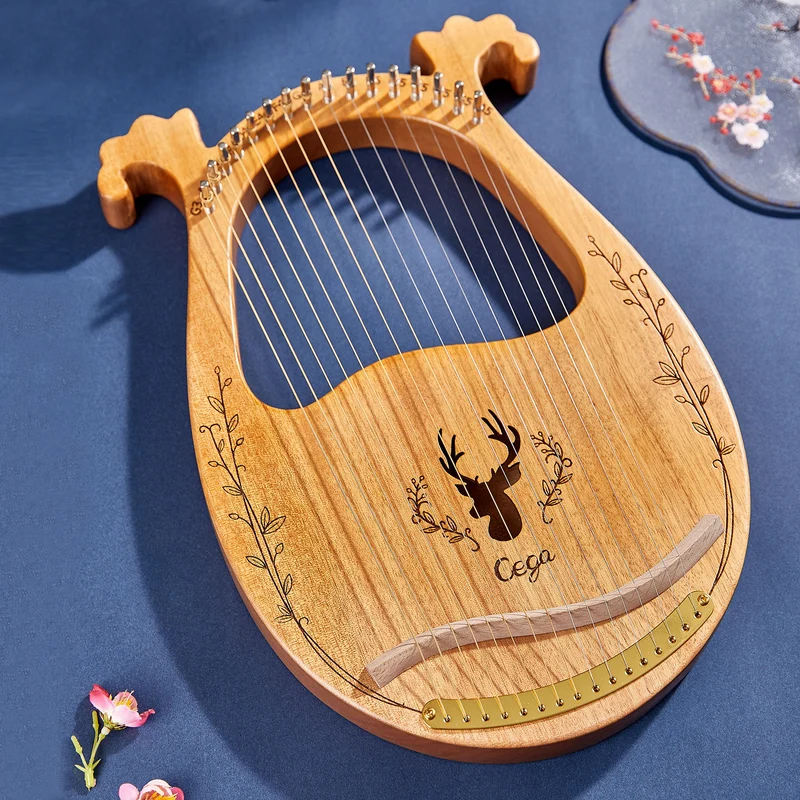 Cega 19-String 16-String Deer Lyre Harp Resonance Box Instrument