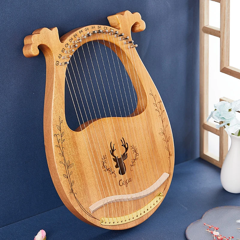 Cega 19-String 16-String Deer Lyre Harp Resonance Box Instrument