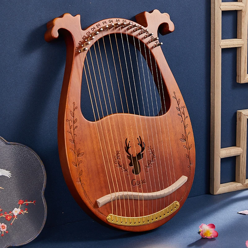 Cega 19-String 16-String Deer Lyre Harp Resonance Box Instrument