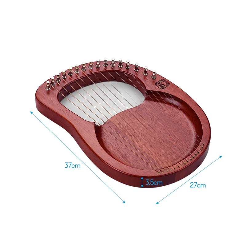 Walter 16-String Mahogany Solid Wood Lyre Harp