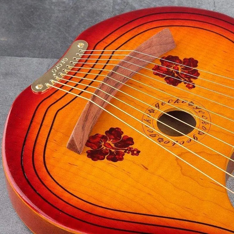 GECKO 10-15-String Lyre Harp Canada MAPLE/Mahogany Wooden