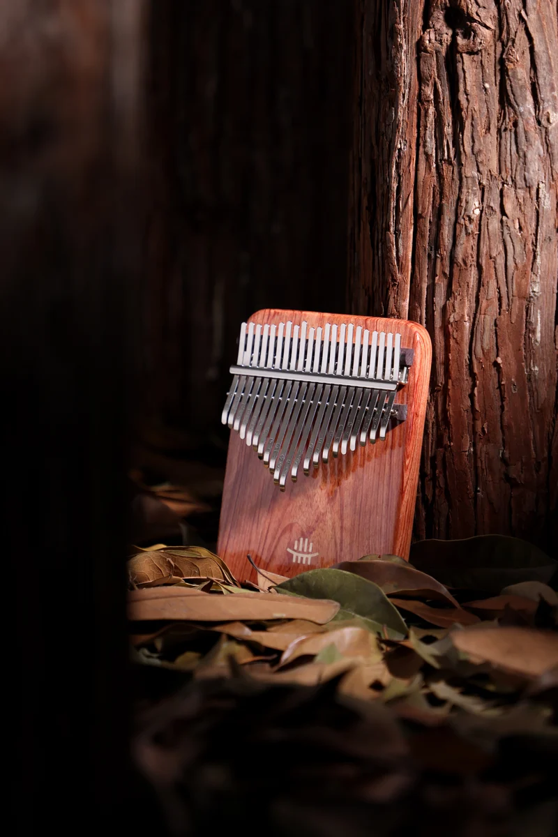 Hluru Zambian RoseWood Kalimba Flat Solid Board 21 and 17 Keys Finger Thumb Piano