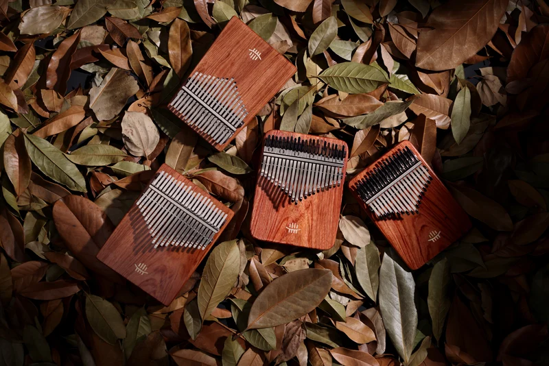 Hluru Zambian RoseWood Kalimba Flat Solid Board 21 and 17 Keys Finger Thumb Piano