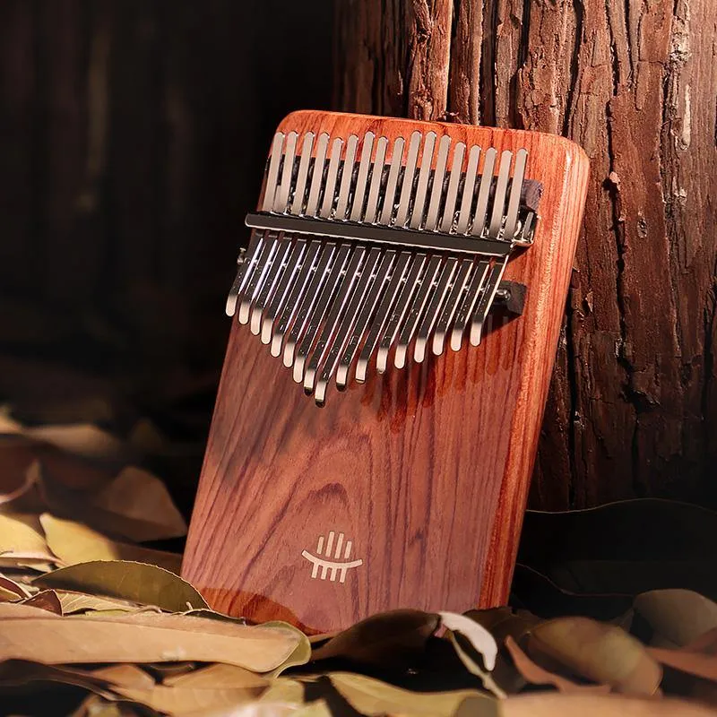Hluru Zambian RoseWood Kalimba Flat Solid Board 21 and 17 Keys Finger Thumb Piano
