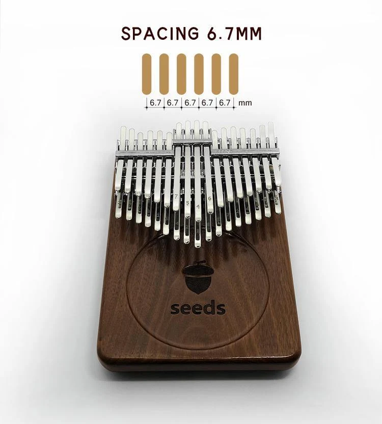 Seeds Kalimba Chromatic 34| 24 | 21 Key Double Layer Treble Thumb Finger Piano