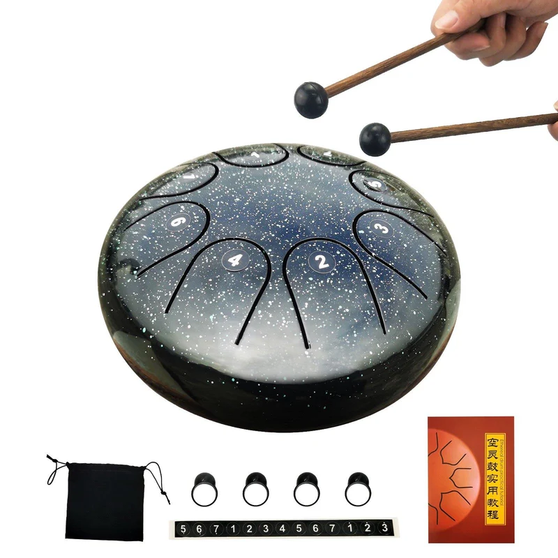 Starry Tank drum 6inches 8notes AS TEMAN steel tongue drum