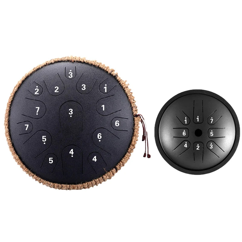 Hluru Companion Treble Drum 6 inch 8 Notes C/D Tone Steel Tongue Drum Partner Drum