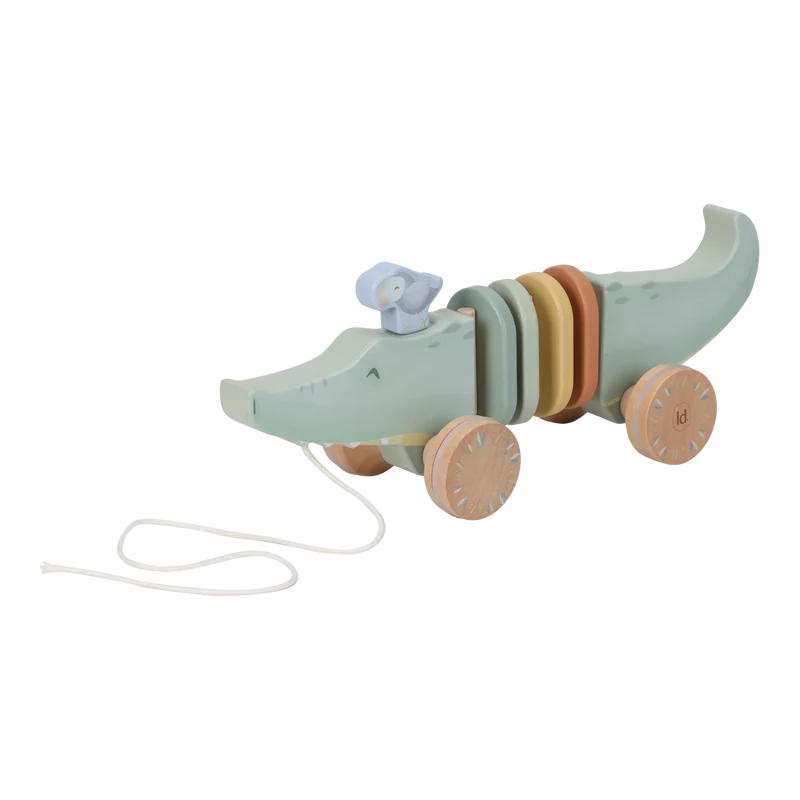 Jouet à tirer crocodile en bois Safari Friends – jouet de marche enfant