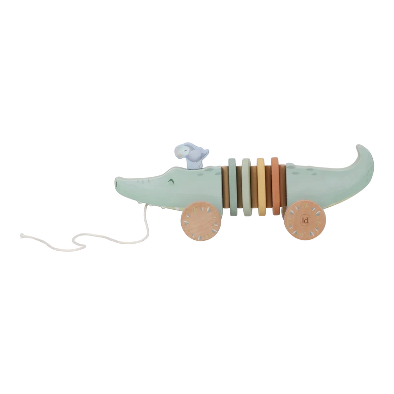 Jouet à tirer crocodile en bois Safari Friends – jouet de marche enfant