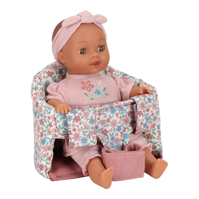 Siège de vélo pour poupée – Motif floral