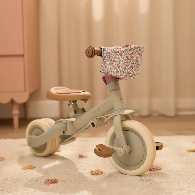 Siège de vélo pour poupée – Motif floral