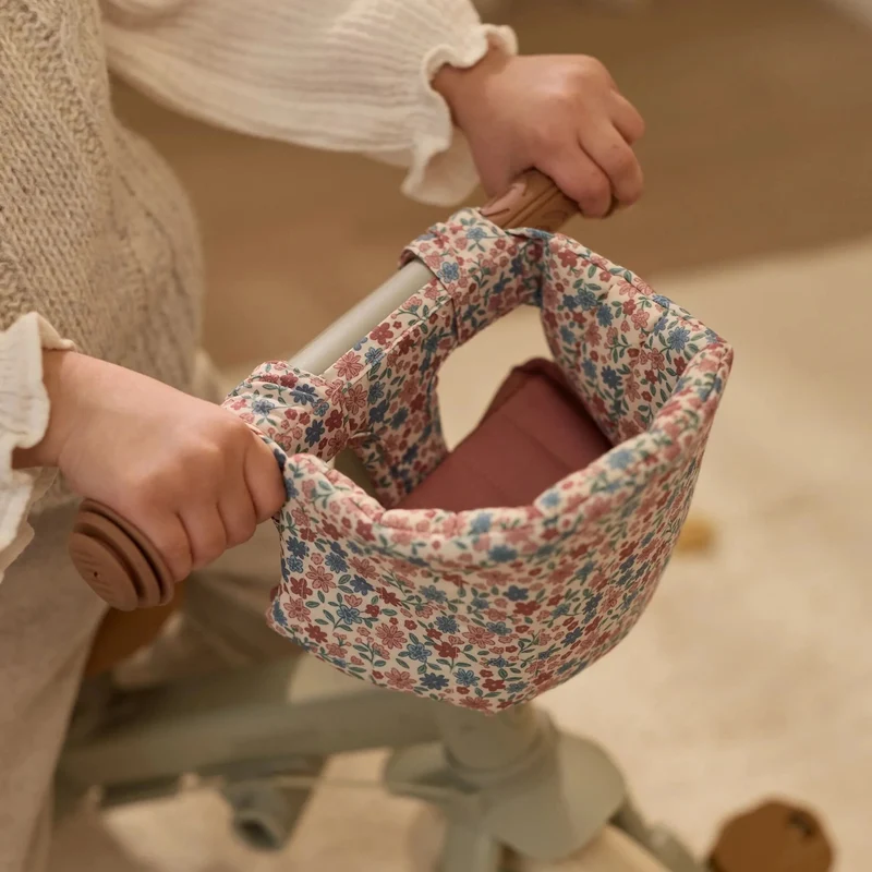 Siège de vélo pour poupée – Motif floral