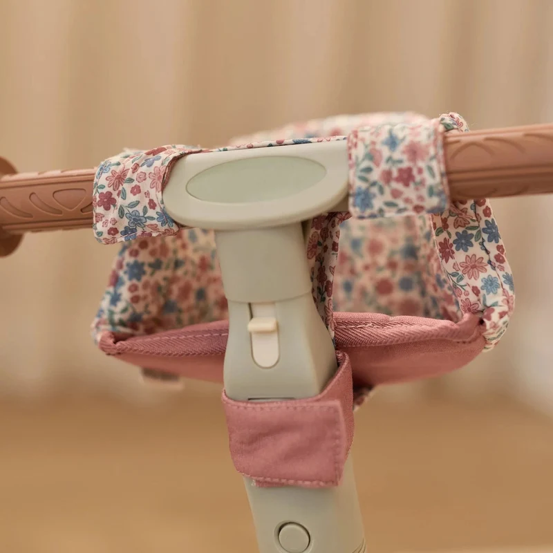Siège de vélo pour poupée – Motif floral