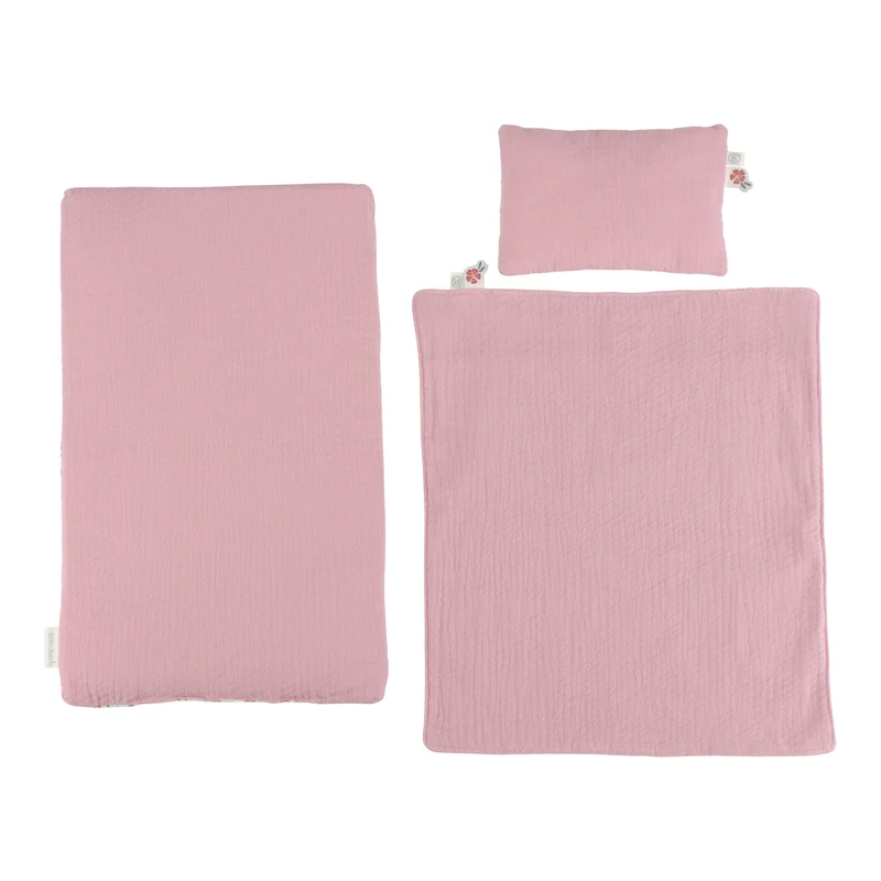 Lit de poupée en bois rose – Essentials