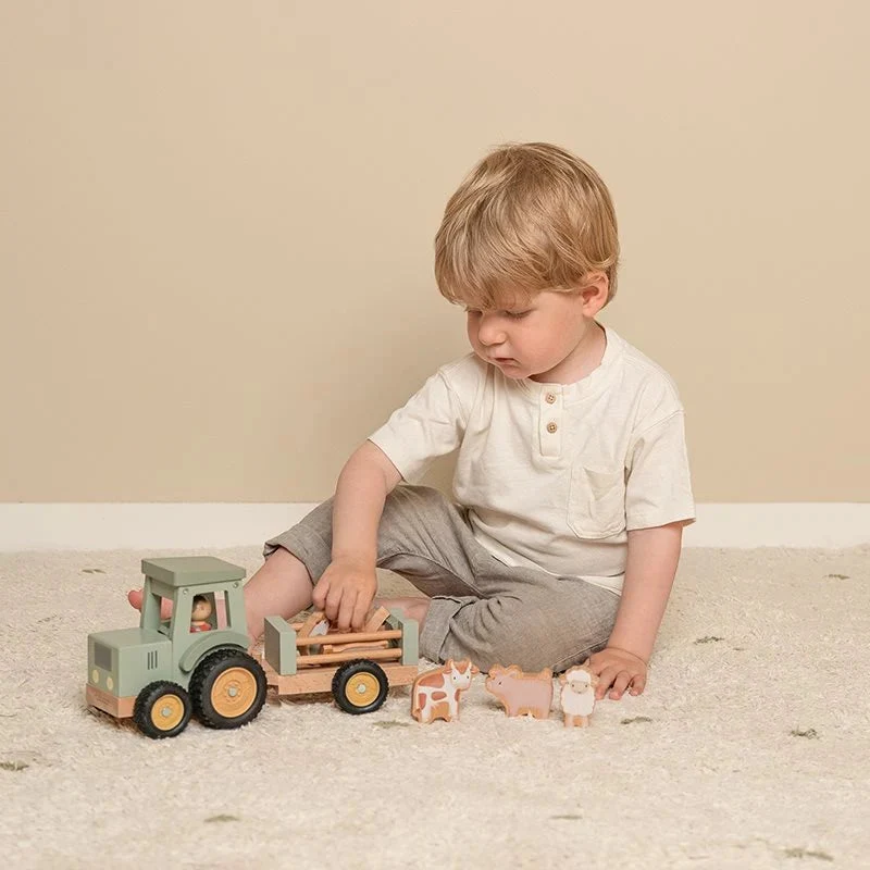 Tracteur avec remorque en bois FSC – Little Farm