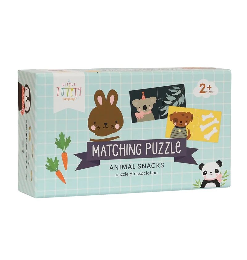 Qui mange quoi ? – Jeu d’association animaux & aliments – 10 puzzles