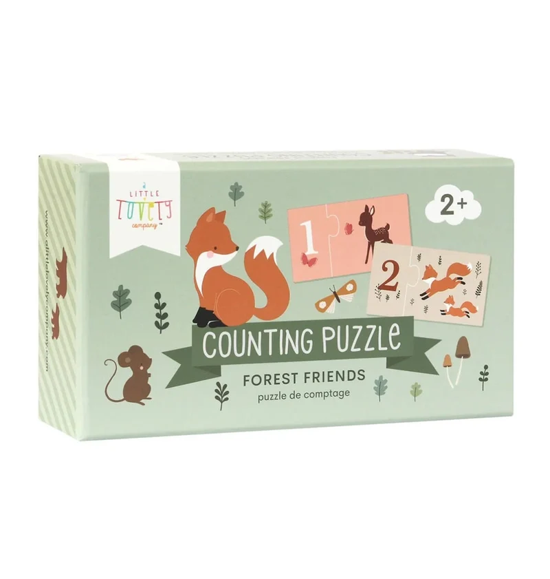 J’apprends à compter – Amis de la forêt – 10 puzzles 🦊🌲