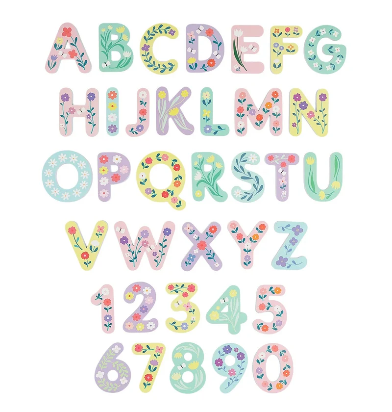 Lettres de bain en mousse – Flowers – 36 pièces