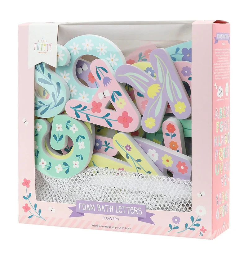 Lettres de bain en mousse – Flowers – 36 pièces