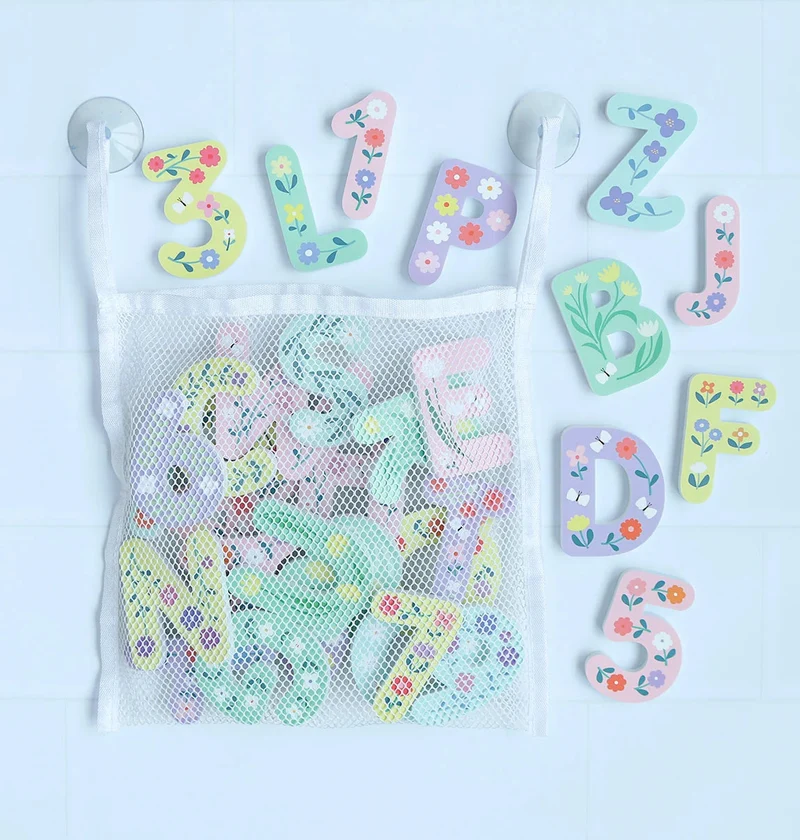 Lettres de bain en mousse – Flowers – 36 pièces