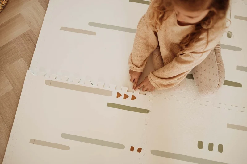 Tapis de jeu réversible 2 en 1 EEVAA ferme (120 x 180 cm)