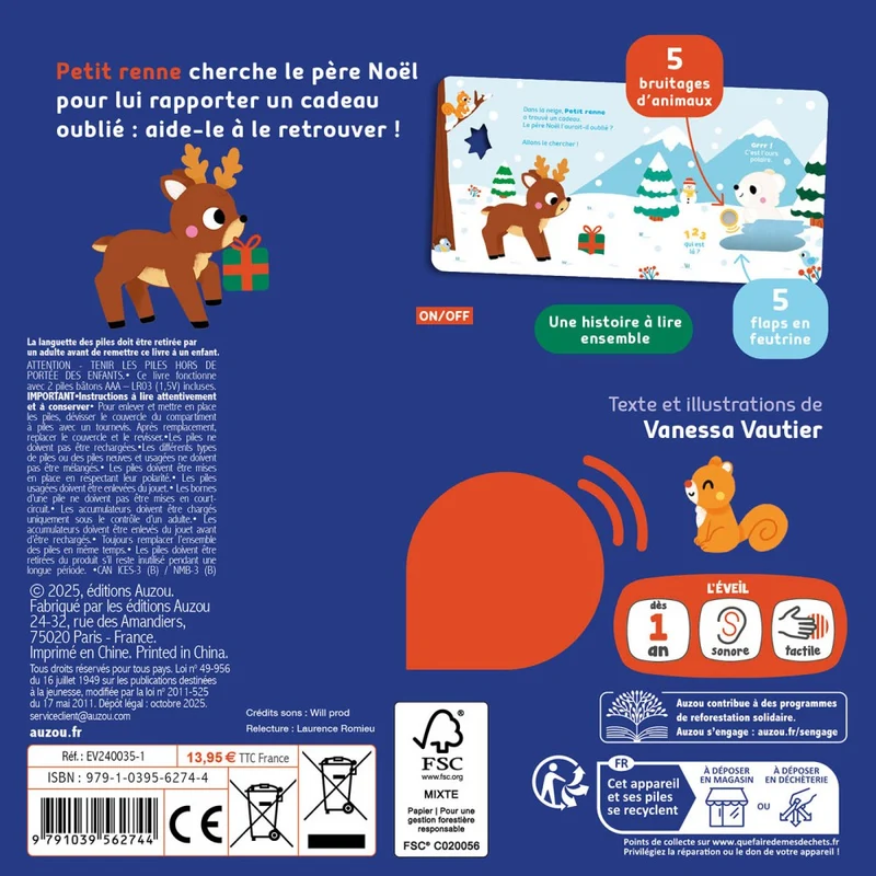 1, 2, 3, Qui est là ? – Joyeux Noël ! 🎄🦌- Livre