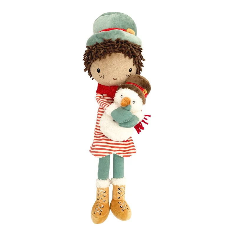 Poupée de Noël Jake avec Bonhomme de Neige – 35 cm