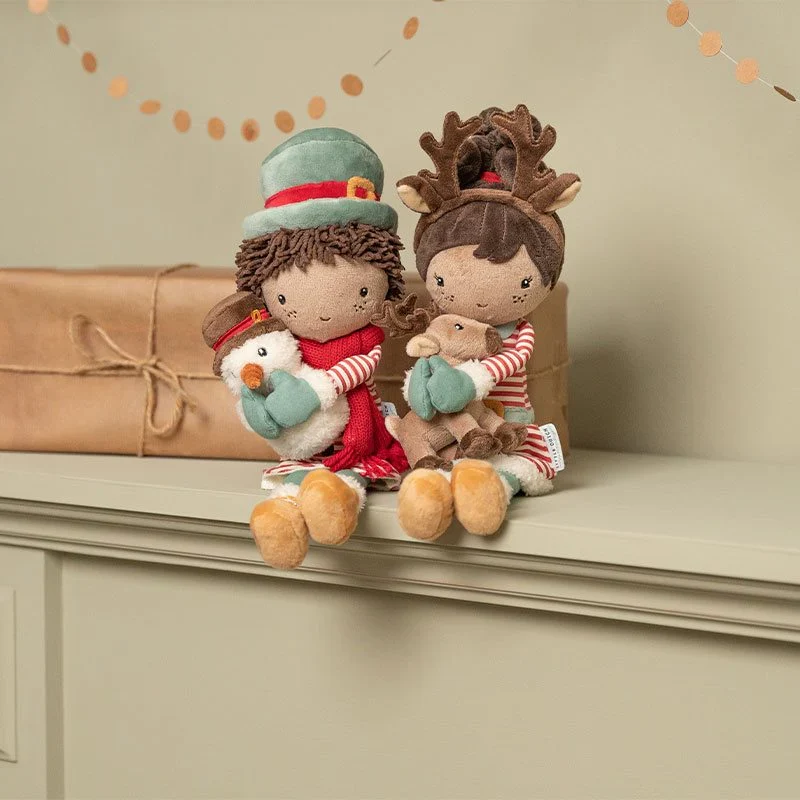 Poupée de Noël Jake avec Bonhomme de Neige – 35 cm