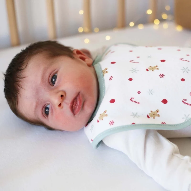 Lot de 2 bavoirs naissance - Pain d'épice Noël